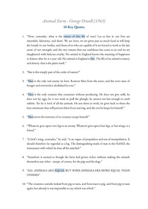 10 Key Quotes From Orwells Animal Farm (1945) thumbnail