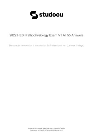 2022 Hesi Rn Medical Surgical Specialty Exam All 55 Correct Answers Version 1 thumbnail