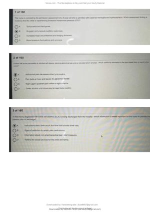 2022 Rn Hesi Exit Exam Version 1 (v1) All 160 Qs & As Included Guaranteed Pass A+!!! (all Brand thumbnail