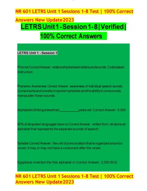 (complete 2022 Letrs Unit 1 Sessions) Letrs Unit 1 Sessions 1 8 Assessment Quizzes. thumbnail